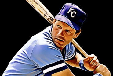 George Brett hits a home run off Goose Gossage in game 3 of the 1980 ALCS