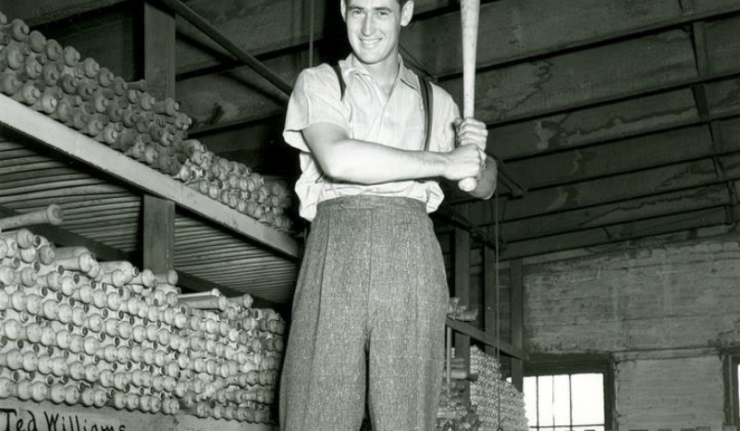 PHOTO: Ted Williams picks out his lumber at Louisville Slugger - Baseball  Egg