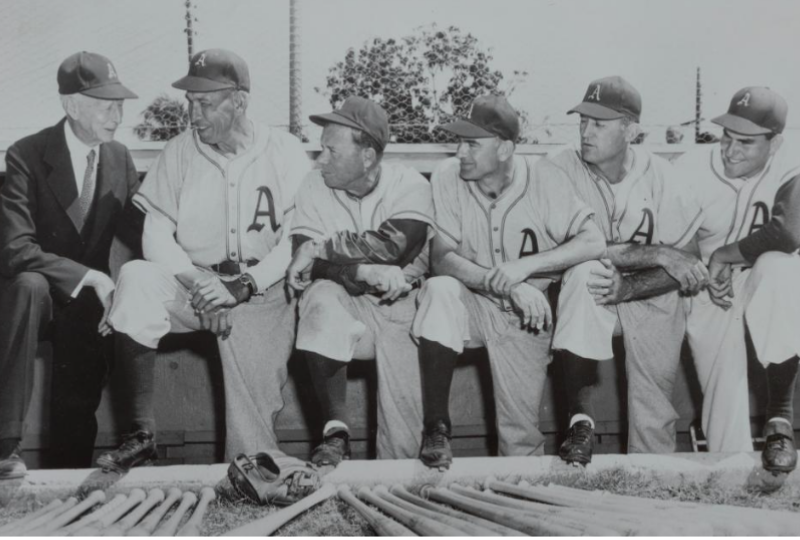 Connie Mack and Philadelphia A's Players at Spring Training