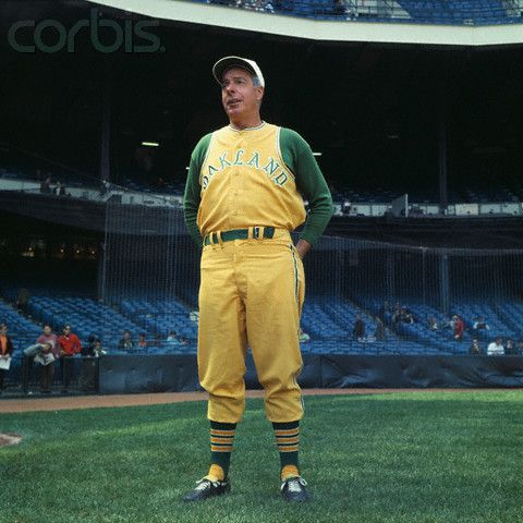 Joe DiMaggio as Oakland A's coach