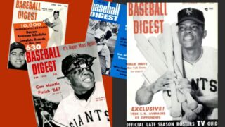 Willie Mays on Baseball Digest cover
