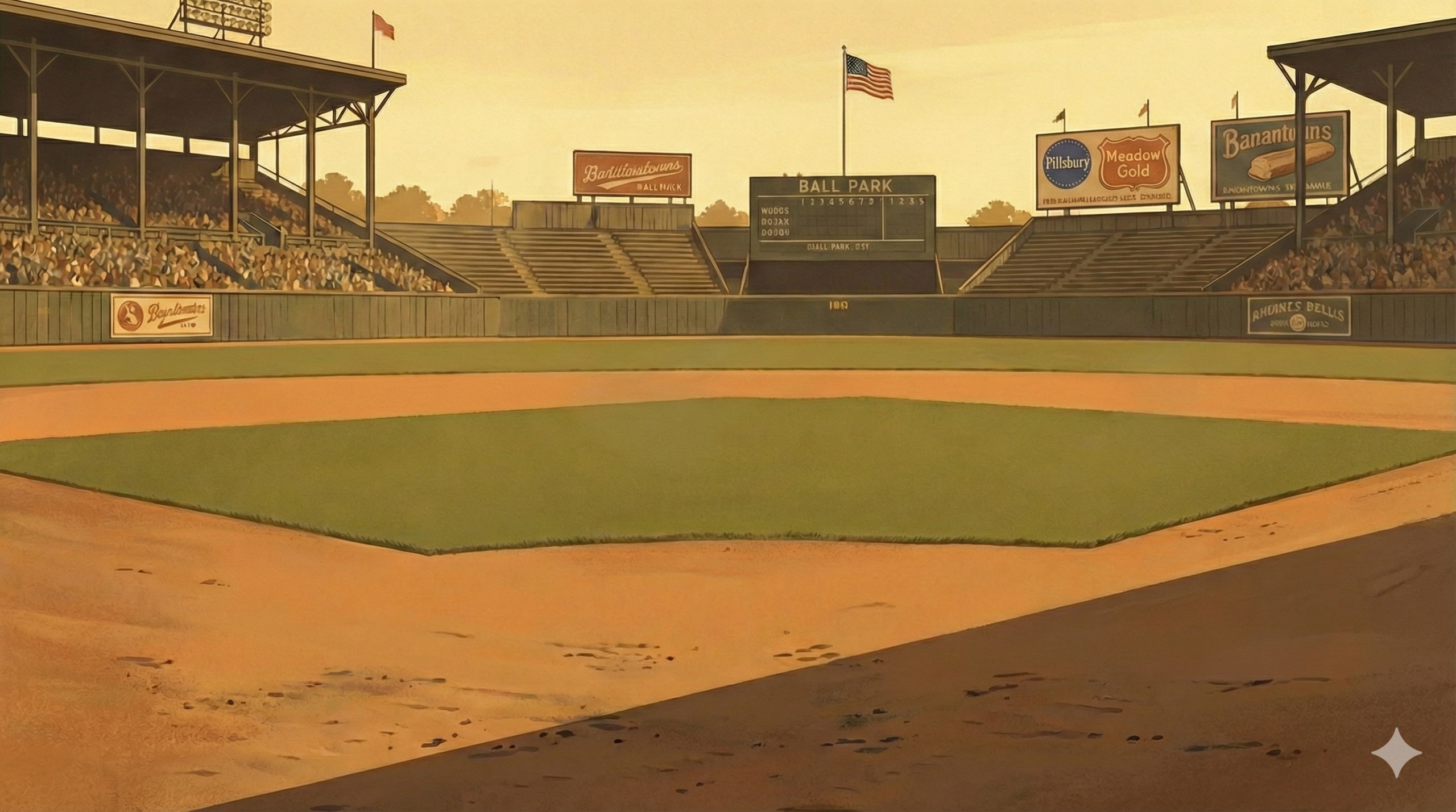 Baseball diamond old ballpark